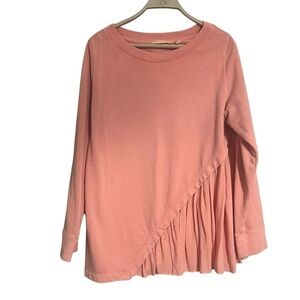 Soft Surroundings XL Ruffled Long Sleeve Top sweater